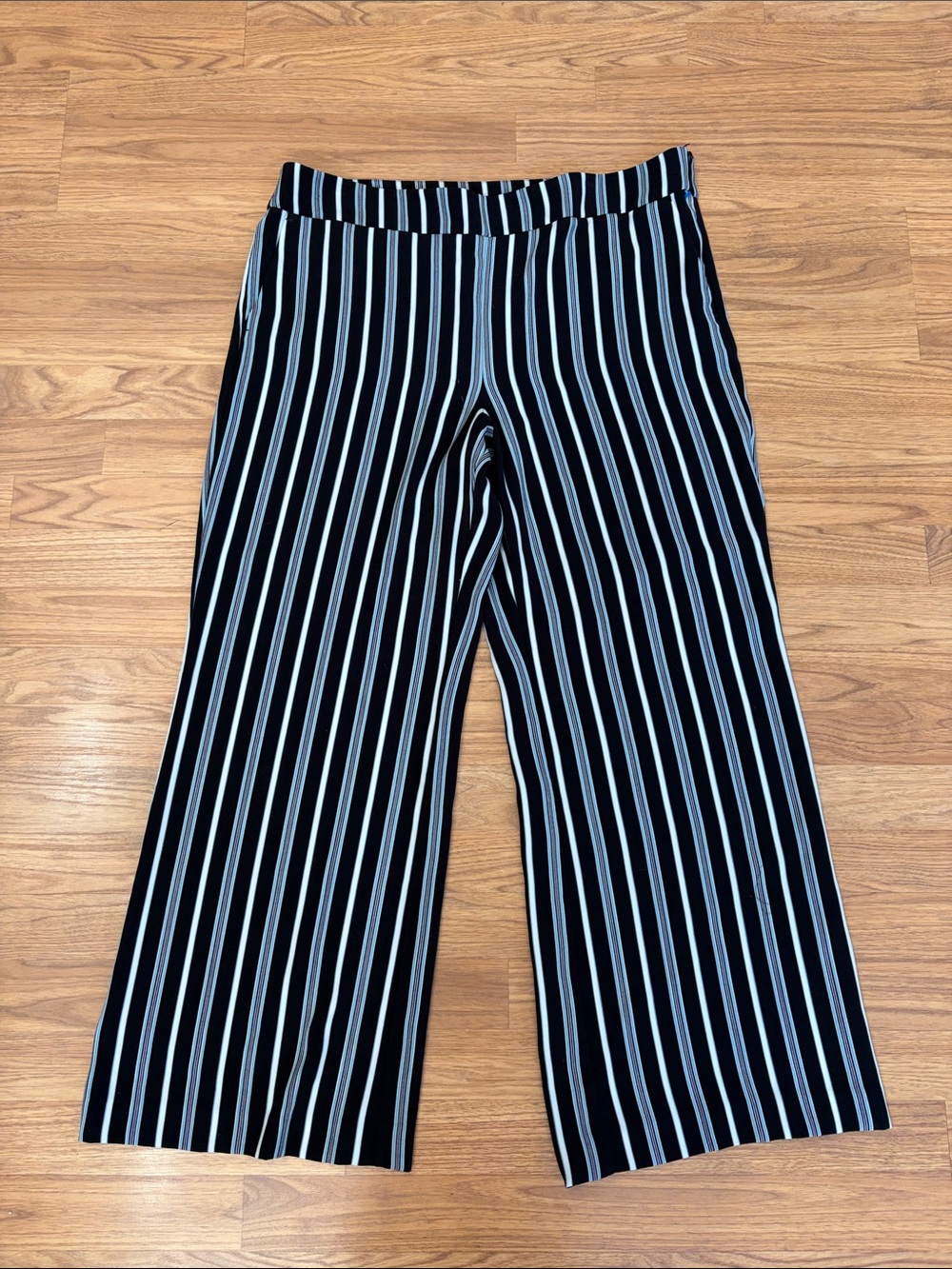 Ann Taylor Pants Vertical Stripe Wide-Leg Pants Size 16